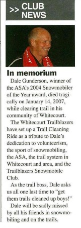 Dale Marvin Gunderson Memorium
