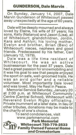 Dale Marvin Gunderson Obituary